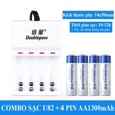 Bộ sạc USB Pin sạc 1.2V AA/AAA cho mic không dây, camera, điều khiển đồ chơi - 24.000₫
