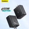 Bộ sạc USB Type C Baseus 65W GaN sạc nhanh cho laptop và tablet - Giá chỉ 428.693₫ 2