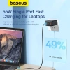 Bộ sạc USB Type C Baseus 65W GaN sạc nhanh cho laptop và tablet - Giá chỉ 428.693₫ 4