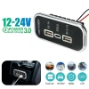 Bộ sạc xe hơi 12/24V PD Type-C 2.1A/1A USB kép cho xe máy, ATV, RV - Giá 76.340đ