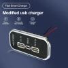 Bộ sạc xe hơi 12/24V PD Type-C 2.1A/1A USB kép cho xe máy, ATV, RV - Giá 76.340đ 3