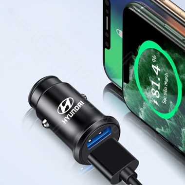 Bộ sạc xe hơi 2 cổng USB sạc nhanh 12-24V cho Hyundai Creta, Accent, Kona, I10, Elantra, I20, Tucson, SantaFe, Sonata - 130.900 VND