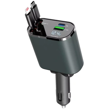 Bộ sạc xe hơi 4 trong 1 60W USB Type C nhanh hỗ trợ iPhone Xiaomi Huawei Samsung giảm giá 147.400 VND