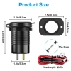 Bộ sạc xe hơi nhanh 4 cổng 96W PD3.0+QC3.0, màn hình LED, chống nước, tương thích iPhone Samsung Huawei 9