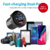 Bộ sạc xe hơi USB 3.0 PD Type‑C 12V nhanh, đèn LED & vôn kế kỹ thuật số, tương thích ô tô - chỉ 86.900₫