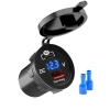 Bộ sạc xe hơi USB 3.0 PD Type‑C 12V nhanh, đèn LED & vôn kế kỹ thuật số, tương thích ô tô - chỉ 86.900₫ 4
