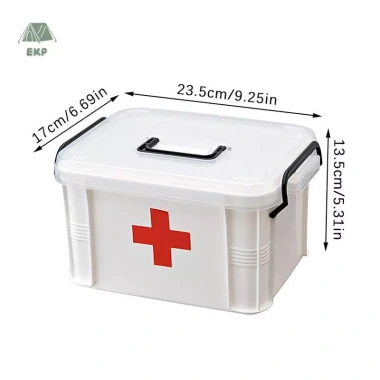 Bộ sơ cứu di động EKP - Hộp thuốc hai lớp, lưu trữ y tế khẩn cấp, tiện lợi gia đình, giảm 18% 5