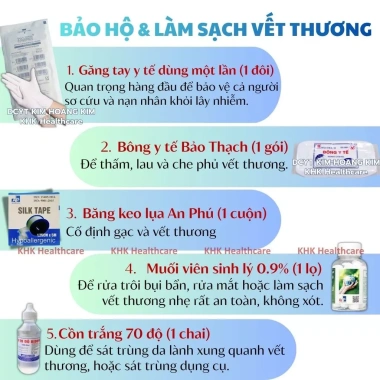 Bộ sơ cứu gia đình An tâm 14 món - Giá chỉ 224.500₫, không kèm túi, bảo vệ sức khỏe