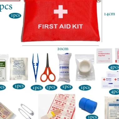 Bộ sơ cứu y tế 14 món, chống thấm nước, di động, phù hợp gia đình và du lịch - Giá chỉ 108.000 đồng