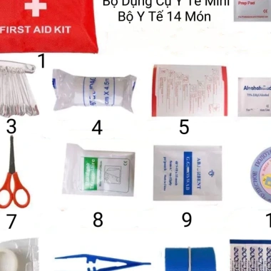 Bộ sơ cứu y tế 14 món, chống thấm nước, di động, phù hợp gia đình và du lịch - Giá chỉ 108.000 đồng 5