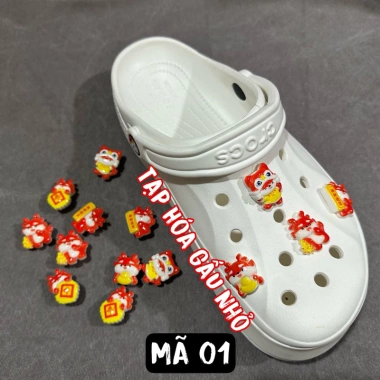 Bộ Sticker Charm 3D Tết 2.025 - Nhiều mẫu DIY gắn Dép Sục, Cá Sấu, 130.000 VNĐ