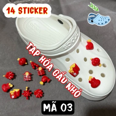 Bộ Sticker Charm 3D Tết 2.025 - Nhiều mẫu DIY gắn Dép Sục, Cá Sấu, 130.000 VNĐ 4 Bộ Sticker Charm 3D Tết 2.025 - Nhiều mẫu DIY gắn Dép Sục, Cá Sấu, 130.000 VNĐ 4
