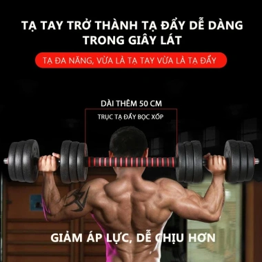 Bộ tạ đa năng OT99 40KG – Tạ tay, tạ đẩy, dụng cụ gym tập thon tay, giảm còn 155.000₫ 6 Bộ tạ đa năng OT99 40KG – Tạ tay, tạ đẩy, dụng cụ gym tập thon tay, giảm còn 155.000₫ 6