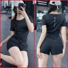Bộ tập gym nữ áo phủ bụng, quần 2 lớp, phù hợp yoga, chạy bộ, đạp xe - Chỉ 109.900 VND
