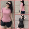 Bộ tập gym nữ áo phủ bụng, quần 2 lớp, phù hợp yoga, chạy bộ, đạp xe - Chỉ 109.900 VND 2
