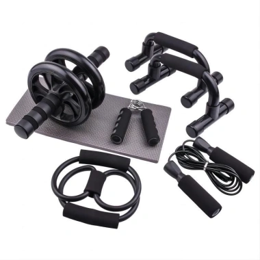 Bộ Tập Tại Nhà B2: Lăn Bụng, Hít Đất, Dây Nhảy, Dây Kháng Lực, Kiềm Bóp Tay 300k