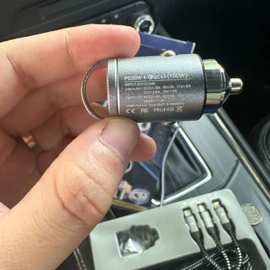 Bộ Tẩu Âm Sạc Nhanh 100W QC4.0 Type-C, Vỏ Hợp Kim Kẽm, Tản Nhiệt Nhanh - Giá 40.000