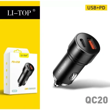Bộ tẩu sạc nhanh 2 cổng + cáp sạc 4 in 1 truyền dữ liệu, hỗ trợ Carplay & Android Auto cho ô tô - Giá chỉ 40.000₫ 2