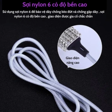 Bộ Tẩu Sạc Ô Tô Đính Đá: Sạc Nhanh, Cáp Đa Năng, Giá Chỉ 79.000đ 7