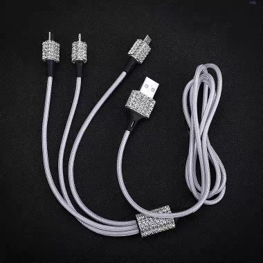 Bộ Tẩu Sạc Ô Tô Đính Đá: Sạc Nhanh, Cáp Đa Năng, Giá Chỉ 79.000đ 9