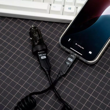 Bộ tẩu sạc ô tô ViGear VG-36 trong suốt 4in1 QC3.0 PD3.0 PPS, USB-C & USB-A - Sạc nhanh 189k