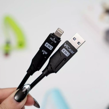 Bộ tẩu sạc ô tô ViGear VG-36 trong suốt 4in1 QC3.0 PD3.0 PPS, USB-C & USB-A - Sạc nhanh 189k