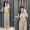 Bộ Tết Sét chất tăm hàn áo cài tay dài và quần suông cạp cao size S-XL 40-70kg 230k 9