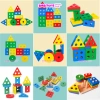 Bộ thả hình khối 4 cọc trụ gỗ Đồ chơi trí tuệ học hình, màu sắc, giá 36.000đ 2