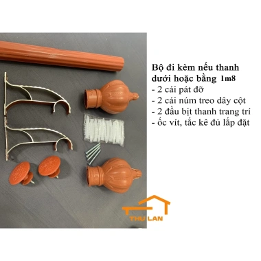 Bộ Thanh Treo Khung Treo Rèm Cửa, Màn Cửa - Tặng Ốc Vít, Giá Ưu Đãi 45.300₫ 5