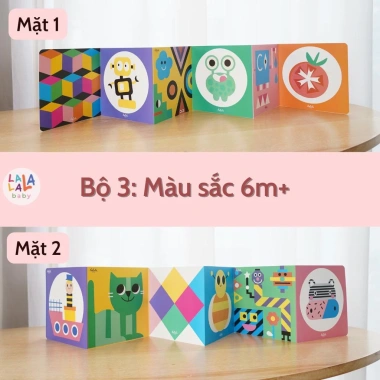 Bộ Thẻ Gấp Ziczac Kích Thích Thị Giác Trẻ Sơ Sinh Đến 1 Tuổi Lalala Baby 19.990đ