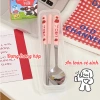 Bộ thìa đũa dĩa Sweetlife inox, hộp đựng văn phòng, họa tiết dâu tây - 36.000₫ 8