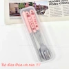 Bộ thìa đũa dĩa Sweetlife inox, hộp đựng văn phòng, họa tiết dâu tây - 36.000₫ 10