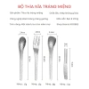 Bộ Thìa Nĩa Inox 304 Vân Rắn 2 Màu - Dùng Tráng Miệng, Trái Cây, Nhà Hàng, Khách Sạn Giá 19.000 VND 2