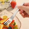 Bộ Thìa Nĩa Inox 304 Vân Rắn 2 Màu - Dùng Tráng Miệng, Trái Cây, Nhà Hàng, Khách Sạn Giá 19.000 VND 5