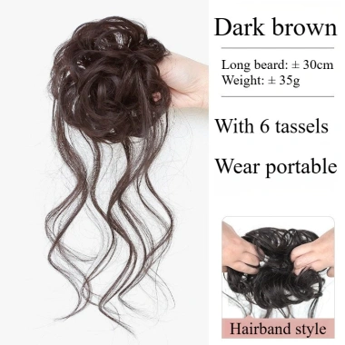 Bộ tóc giả Trung Quốc dây buộc + tua rua 30cm - Kiểu mềm mại tự nhiên, giảm còn 63.000 VND