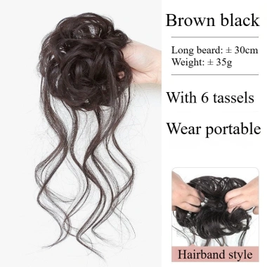 Bộ tóc giả Trung Quốc dây buộc + tua rua 30cm - Kiểu mềm mại tự nhiên, giảm còn 63.000 VND