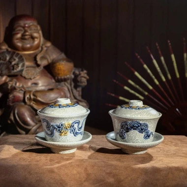 Bộ trà cúng, bát sâm & chung nước cúng Ban Thần Tài - Nổi gốm sứ BT, giảm còn 90.000đ 9