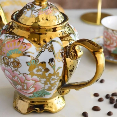 Bộ Trà Gốm Châu Âu Cao Cấp - Trà Chiều, Cà Phê Thơm Anh, Phòng Khách Sáng Tạo, Giá ưu đãi 409.315 VND