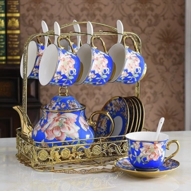 Bộ Trà Gốm Châu Âu Cao Cấp - Trà Chiều, Cà Phê Thơm Anh, Phòng Khách Sáng Tạo, Giá ưu đãi 409.315 VND