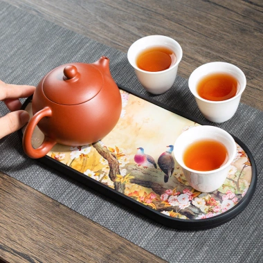 Bộ trà siêu tiết kiệm SYNV - Khay pha khô nhanh, hình bầu dục, du lịch di động, phù hợp gia đình, giá 128.458₫