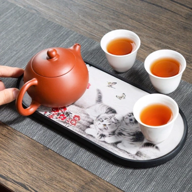 Bộ trà siêu tiết kiệm SYNV - Khay pha khô nhanh, hình bầu dục, du lịch di động, phù hợp gia đình, giá 128.458₫