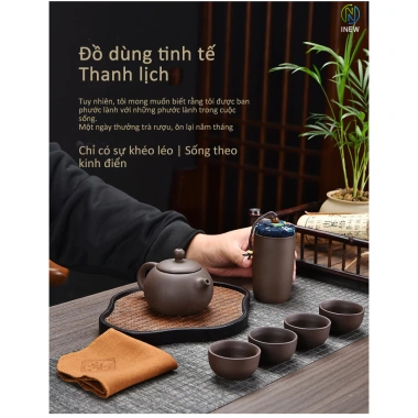 Bộ trà Zisha du lịch cốc nhanh di động ngoài trời - Giá ưu đãi 112.000đ 7
