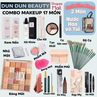 Bộ Trang Điểm 21+17 Món Dung Trần Dunsi - Đầy Đủ Cho Người Mới Học, Giá 299.000₫