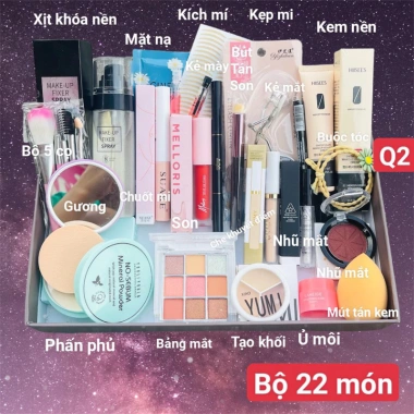 Bộ Trang Điểm 22 Món Được Kiểm Hàng – Makeup Đầy Đủ, Giá Ưu Đãi 70.000₫