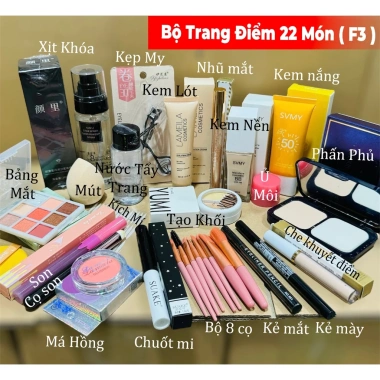 Bộ Trang Điểm 9-22 Món Đầy Đủ - Kiểm Hàng, Giá Ưu Đãi 79k, Makeup Tiệc & Cá Nhân