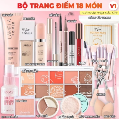 Bộ trang điểm đầy đủ 12-24 món: kem nền, phấn phủ, son - Giá chỉ 99.000đ 3