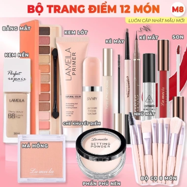 Bộ trang điểm đầy đủ 12-24 món: kem nền, phấn phủ, son - Giá chỉ 99.000đ 5