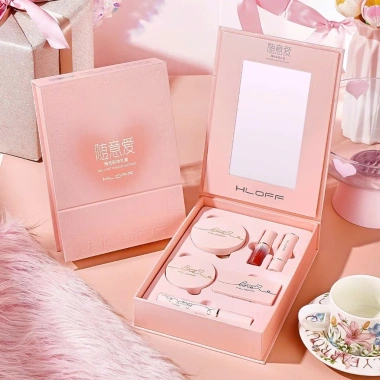 Bộ Trang Điểm HLOFF 7 món hộp hồng - Hàng hãng, kèm túi đựng đẹp, quà tặng nữ, tặng người yêu - Giá chỉ 330.000 VNĐ