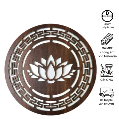 Bộ trang trí ban thờ, phòng thờ gỗ MDF Thái Lan chống ẩm màu nâu óc chó 41cm 80.000đ 6