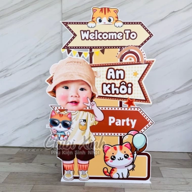 Bộ Trang Trí Sinh Nhật Bé Trai Wellcome Giá Ưu Đãi 69.000 VND Thiết Kế Ngộ Nhãn